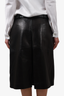 Burberry Black Leather Belted Skirt Size 12