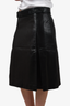 Burberry Black Leather Belted Skirt Size 12