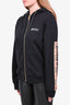 Burberry Black Nova Check Zip Up Sweater Size S