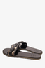 Burberry Black Patent Leather Novacheck Sandals size 36