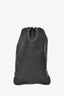 Burberry Black Pebbled Leather Drawstring Bag with Pouch