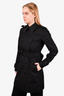 Burberry Black Short Belted Trench Coat Size 4