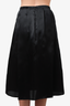 Burberry Black Silk Midi Skirt Size 6 US