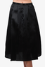 Burberry Black Silk Midi Skirt Size 6 US