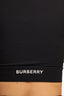 Burberry Black Square Neck Tank Top With Logo Print Back Size XS