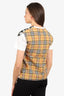 Burberry Black/White Graffiti Print Plaid T-Shirt Size XS