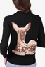 Burberry Black Wool Deer Design Sweater Size XS
