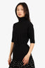 Burberry Black Wool/Silk Belted Turtleneck Sweater Size L