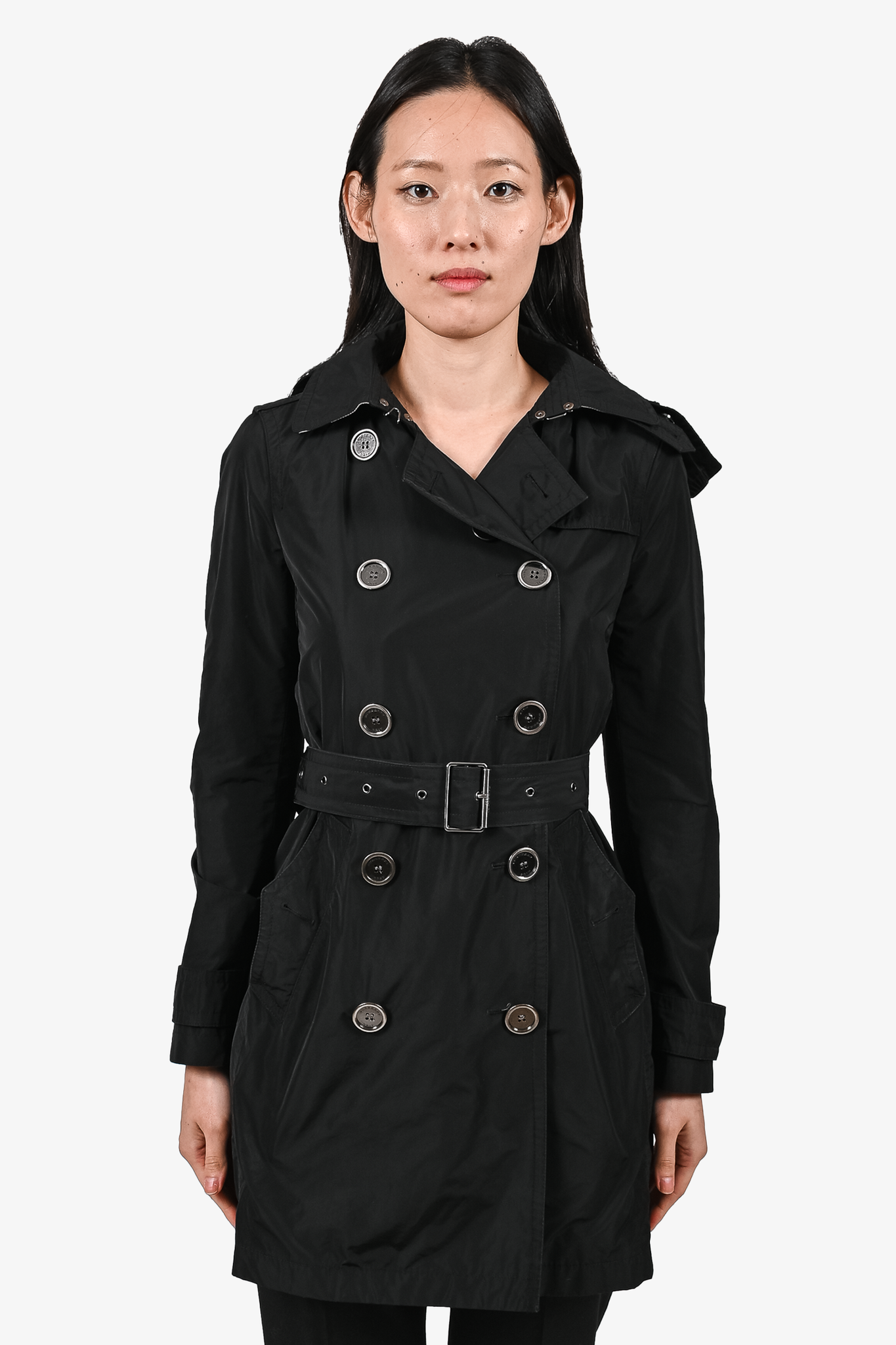 Burberry brit sales black trench coat