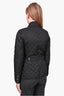 Burberry Brit Black Quilted Collared Buttoned Jacket Size XS
