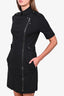 Burberry Brit Black Zip-Up Collared Dress Size 8