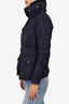 Burberry Brit Navy Down Belted Puffer Coat with Detachable Vest Size X-Small