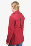 Burberry Brit Red Short Belted Trench Coat Size 6