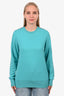 Burberry Brit Teal Cotton/Cashmere Crewneck Sweater Size L