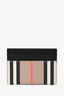 Burberry Brown/Black Leather Striped Card Holder