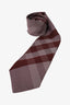 Burberry Burgundy Check Silk Tie