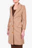 Burberry Camel Wool Single Breasted Coat Size 0