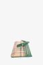 Burberry Green/Beige Check Haymarket Clutch