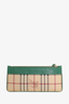 Burberry Green/Beige Check Haymarket Clutch