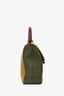 Burberry Green Bi-Colour Leather Top Handle