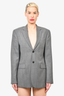 Burberry Grey Faded Check Single Breasted Blazer Size 48