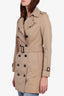 Burberry London Beige 'Sandringham' Trench Coat with Belt Size 2