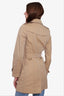 Burberry London Beige 'Sandringham' Trench Coat with Belt Size 2
