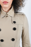 Burberry London Beige with Brown Leather Details Short Trench Size 0