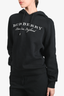 Burberry London Black Cotton Logo Hoodie Size XS