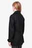 Burberry London Black Wool Double Breasted Short Trench Size 4