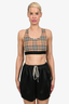 Burberry London Brown Check Nylon Sports Bra Top Size S