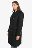 Burberry London Navy Wool Double Breasted Coat Size 14