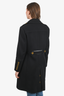 Burberry London Navy Wool Double Breasted Coat Size 14