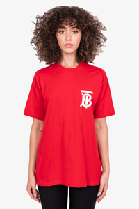 Red burberry t shirt mens deals