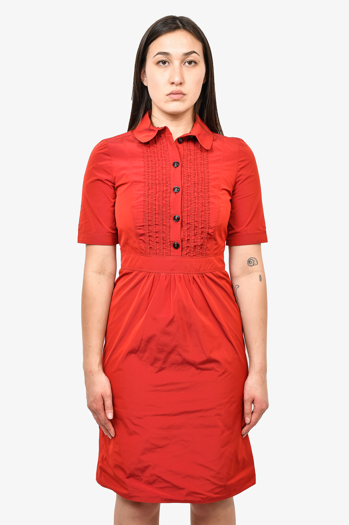 Red burberry deals dress