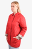 Burberry London Red Quilted Jacket Est. Size S/M