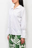 Burberry London White Cotton Pleated Collar Button-Up Dress Shirt sz 34