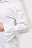 Burberry London White Cotton Pleated Collar Button-Up Dress Shirt sz 34