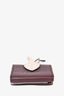 Burberry Maroon Leather Coin Purse Keyring