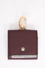 Burberry Maroon Leather Coin Purse Keyring