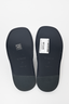Burberry Navy Check Leather Slides Size 35