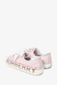 Burberry Pink Canvas Nova Logo Sneakers Size 35