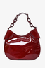 Burberry Red Patent Leather Shoulder Bag