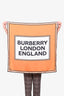 Burberry Tan/Orange 'Burberry London England' Scarf