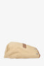 Burberry Vintage Beige Canvas Shoulder Bag with Zip Pouch
