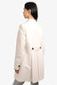 Burberry White Trench Coat Size 10R