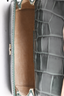 By Far Green Croc Embossed Crossbody Bag