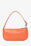 By Far Orange Embossed Shoulder Bag