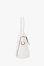 By Far White Croc Embossed Mini Top Handle with Strap