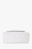 By Far White Croc Embossed Mini Top Handle with Strap